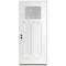 Codel Doors 36" x 80" Primed White Shaker Exterior Fiberglass Door 3068RHISPSFHFLS200P69161DB - alternate 1